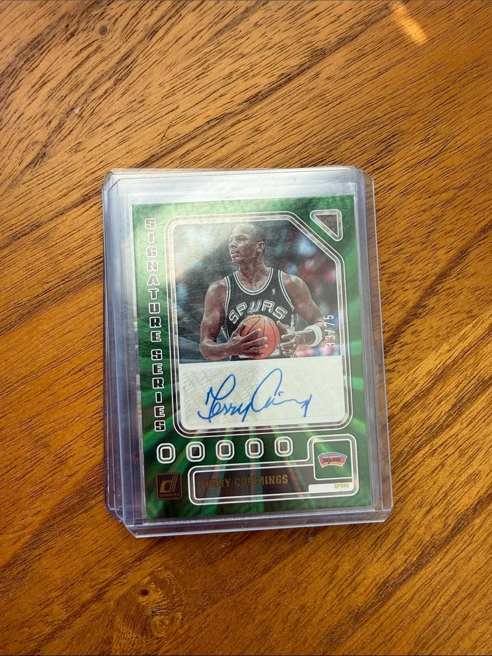 Vintage Spurs Signature Series Basketball Card terry cumming auto